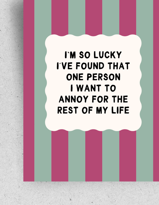 Postkarte "Annoying Person" | Recyclingpapier