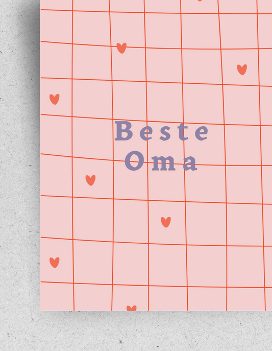 Karte "Beste Oma" / mit Umschlag