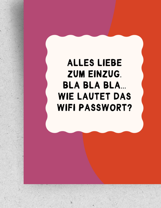 Postkarte "Einzug" | Recyclingpapier