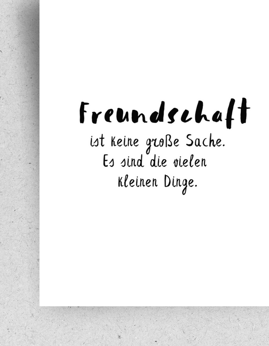 Karte “Freundschaft" / mit Umschlag