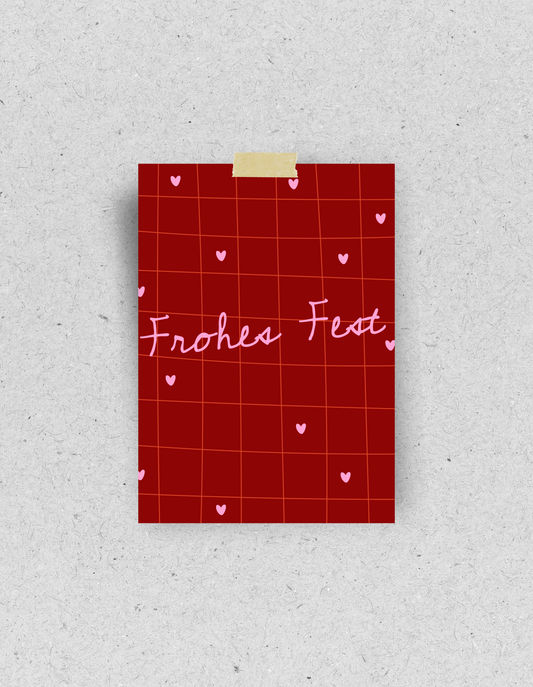 X-Mas Postkarte "Frohes Fest" | Recyclingpapier