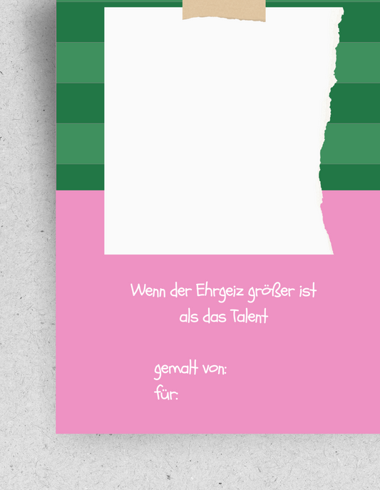 Lustige Postkarte zum Ausmalen für Kinder | Recyclingpapier