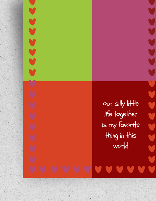 Postkarte "Our silly life" | Recyclingpapier