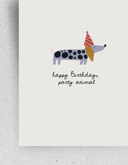 Karte “Party Animal" / mit Umschlag