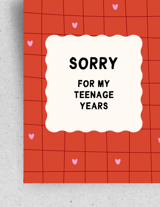 Postkarte "Sorry for my teenage years" | Recyclingpapier