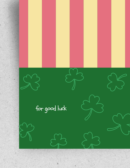 Postkarte "For good luck" | Recyclingpapier