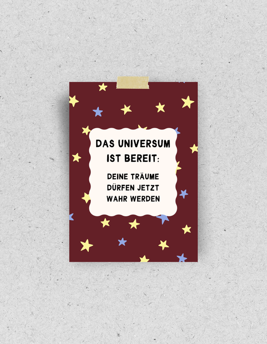 Postkarte "Das Universum ist bereit"