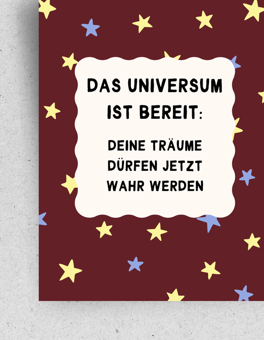 Postkarte "Das Universum ist bereit"