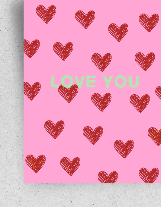 Postkarte "Love you"
