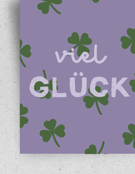 Postkarte "Viel Glück"