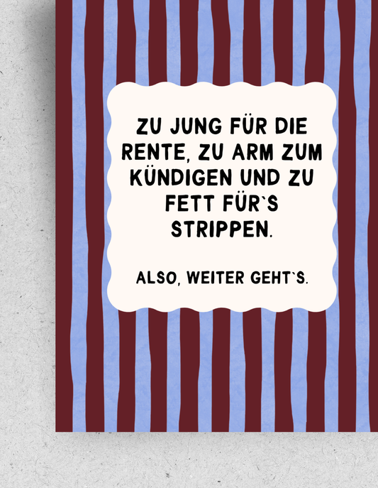 Postkarte "Weiter geht`s"
