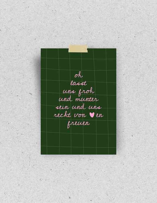 X-Mas Postkarte "Weihnachtsspruch" | Recyclingpapier