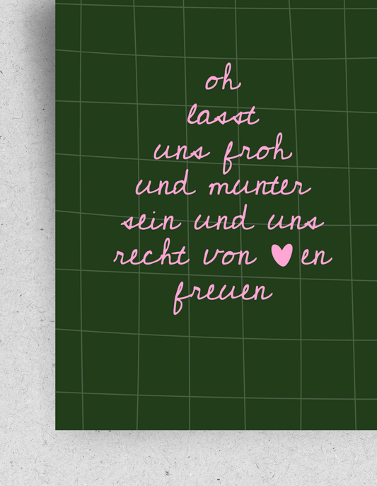 X-Mas Postkarte "Weihnachtsspruch" | Recyclingpapier