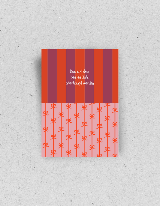 Postkarte "Das soll dein bestes Jahr überhaupt werden" | Recyclingpapier