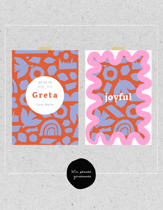 Kids FineArt Print "Birds" | personalisierbar | Geburtsposter