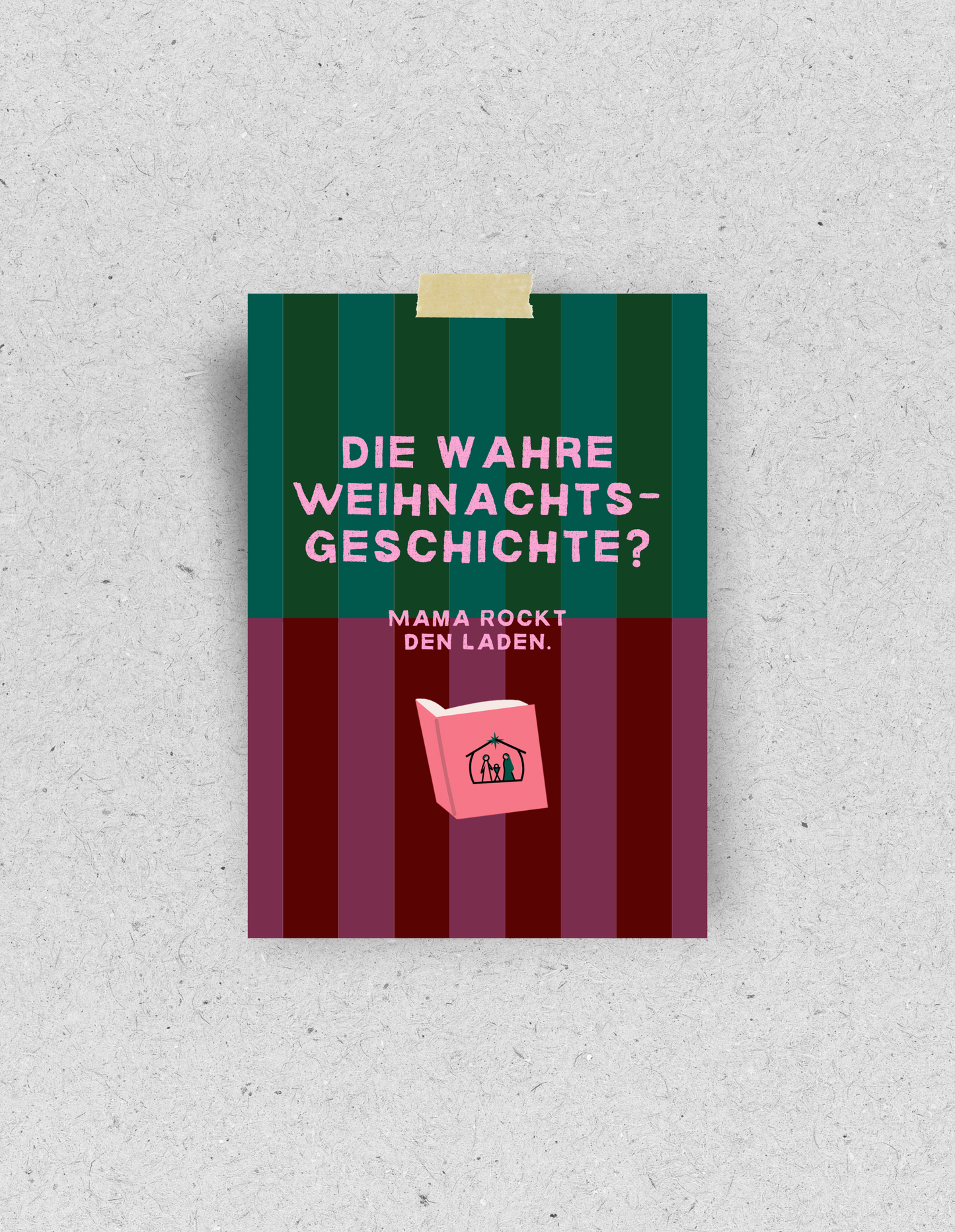 Lustige X-Mas Postkarte "Die wahre Weihnachtsgeschichte"