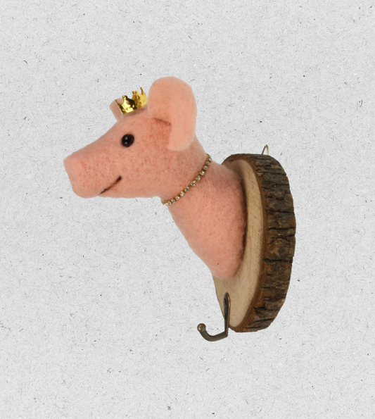 Handmade Ferkel aus Filz | natur