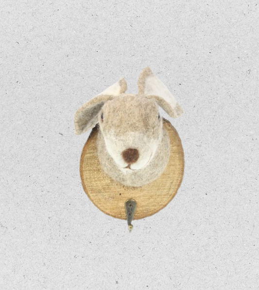 Handmade Hase aus Filz | natur