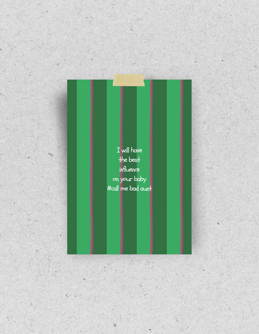 Postkarte "Bad aunt" | Recyclingpapier