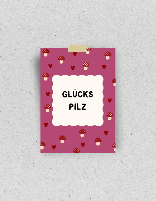 Postkarte "Glückspilz" | Recyclingpapier