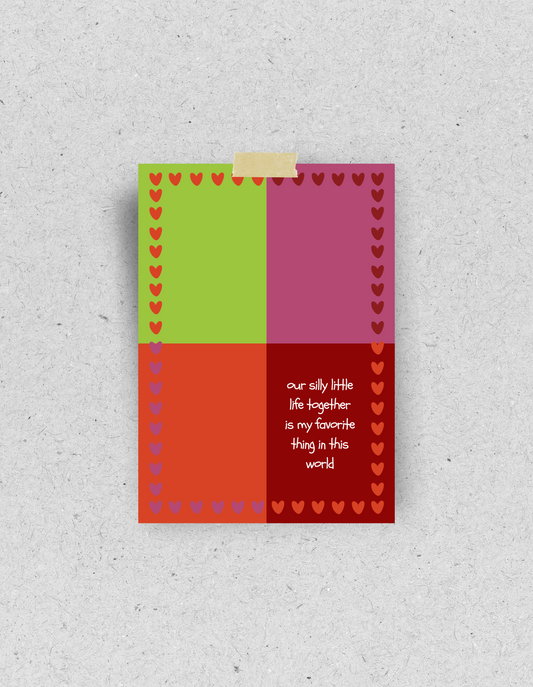 Postkarte "Our silly life" | Recyclingpapier