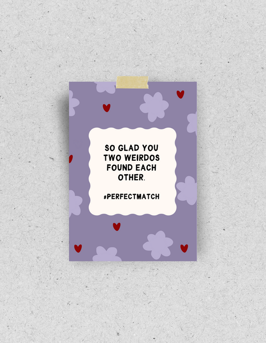 Postkarte "Perfect match" | Recyclingpapier
