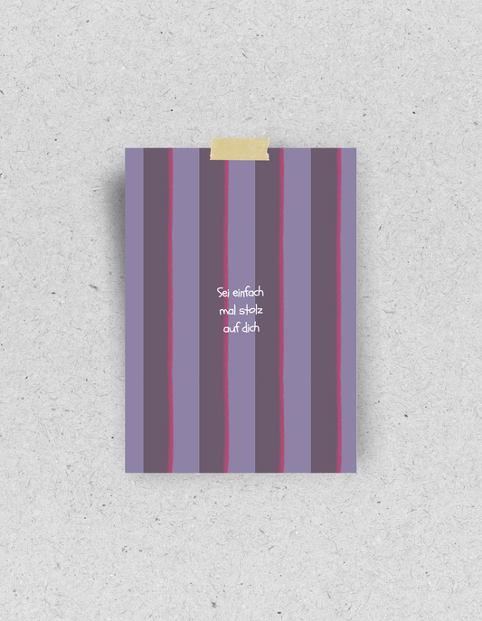 Postkarte "Sei einfach mal stolz auf dich" | Recyclingpapier
