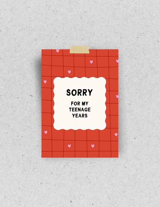 Postkarte "Sorry for my teenage years" | Recyclingpapier