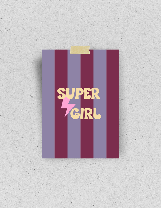 Postkarte "Super Girl"| Recyclingpapier
