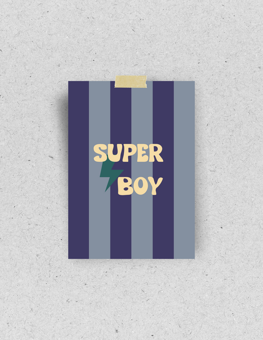 Postkarte "Super Boy"| Recyclingpapier