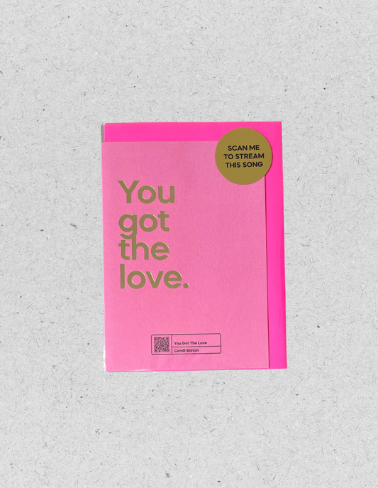 Karte “You got the love" / mit Umschlag / nachhaltig produziert