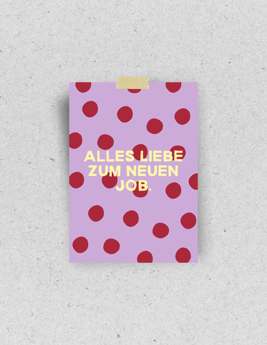 Postkarte "Alles Liebe zum neuen Job."
