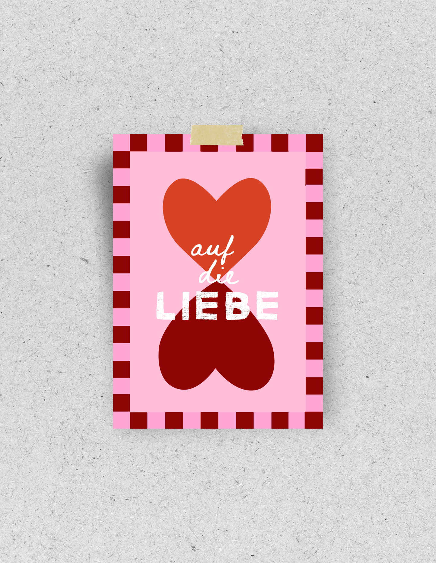 Postkarte "Auf die Liebe"