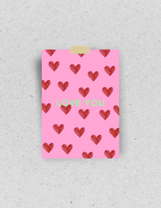 Postkarte "Love you"