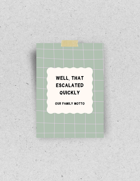 Postkarte "Unser Familienmotto" | Recyclingpapier