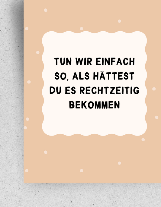 Postkarte "Verspätetes Geschenk" | Recyclingpapier