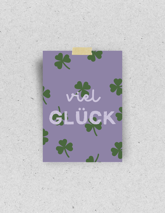Postkarte "Viel Glück"