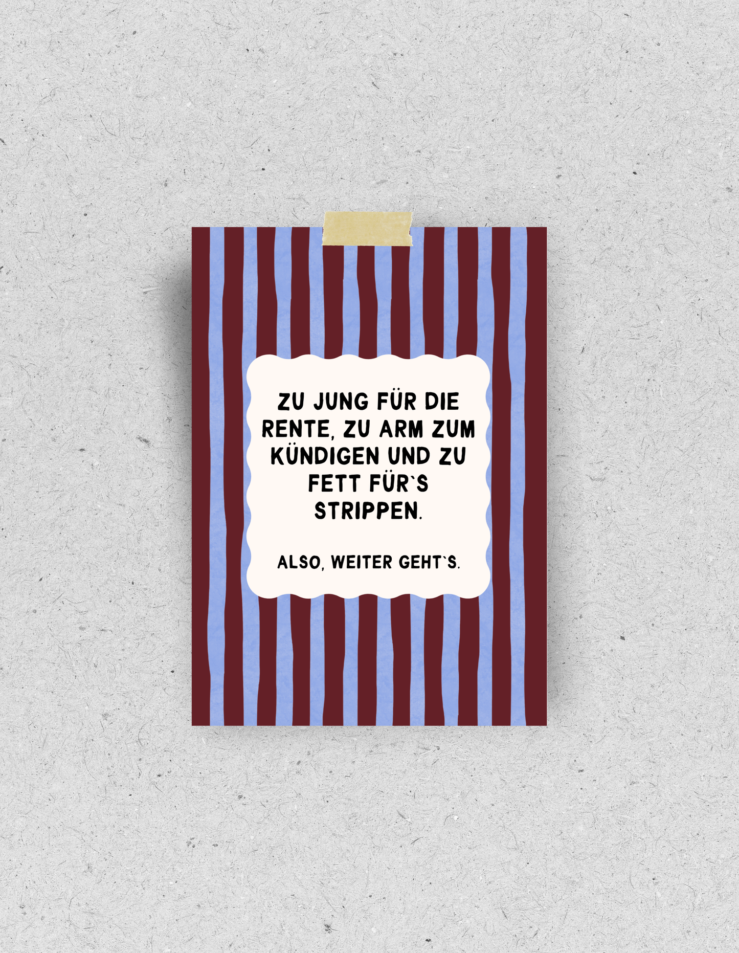 Postkarte "Weiter geht`s"