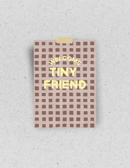 Postkarte "Welcome tiny friend" | Recyclingpapier