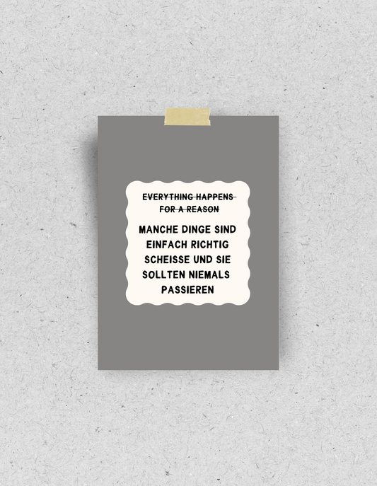 Postkarte "Manche Dinge sind richtig scheiße" | Recyclingpapier