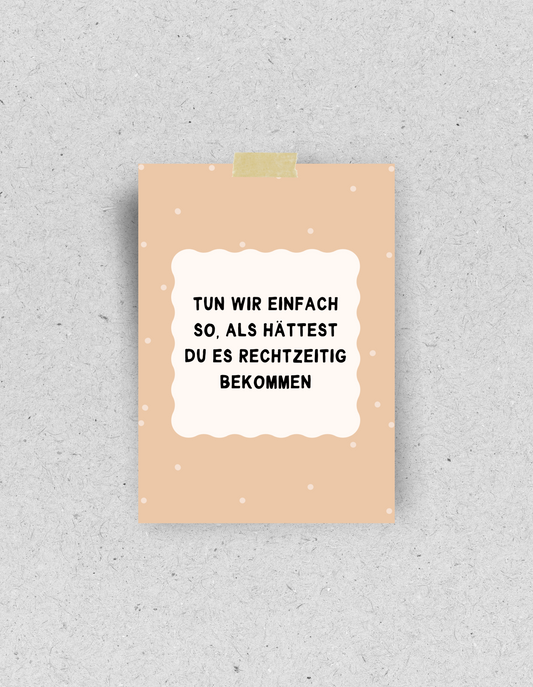 Postkarte "Verspätetes Geschenk" | Recyclingpapier