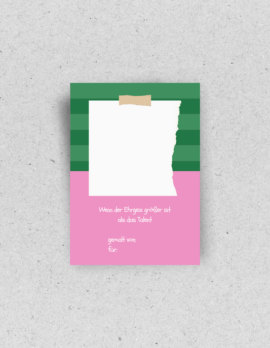 Lustige Postkarte zum Ausmalen für Kinder | Recyclingpapier