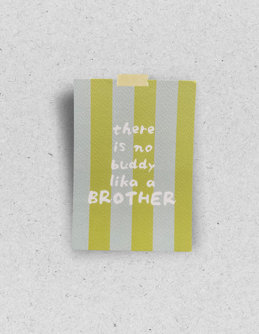 Postkarte "There is no buddy like a brother" | Strukturpapier