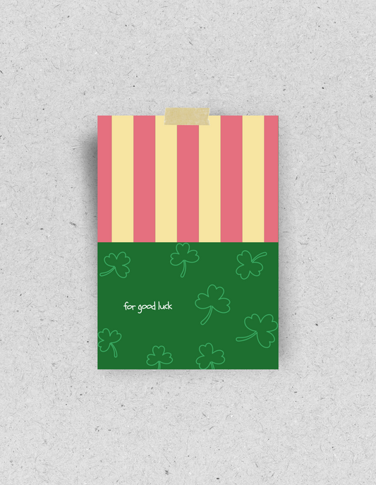 Postkarte "For good luck" | Recyclingpapier