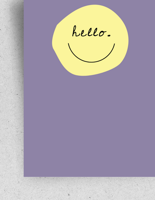 Karte "Hello Smiley" / mit Umschlag