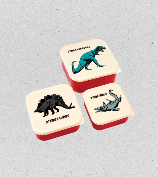 Snack Boxen "Dinos" | 3 Stück | BPA-freier Kunststoff