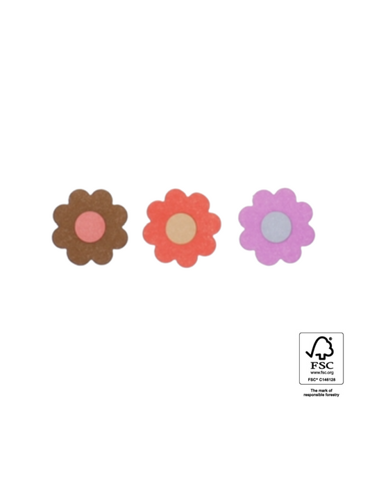 Geschenkaufkleber Blumen | 10 Stück | 2,62x2,62cm