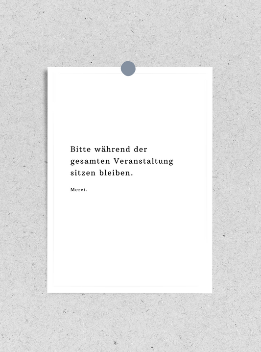 FineArt Print Heimat Collection "Veranstaltung"