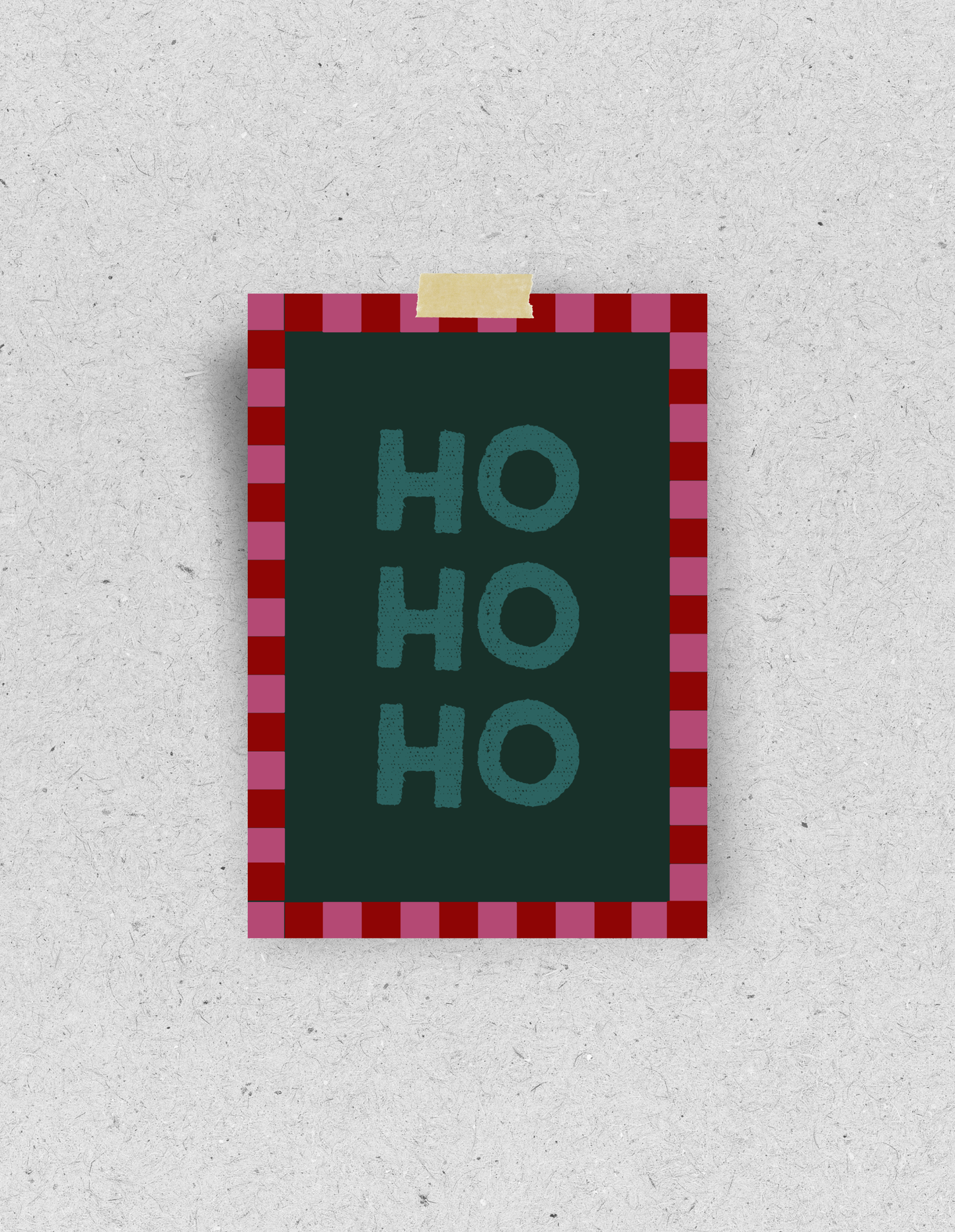 X-Mas Postkarte "Ho ho ho"