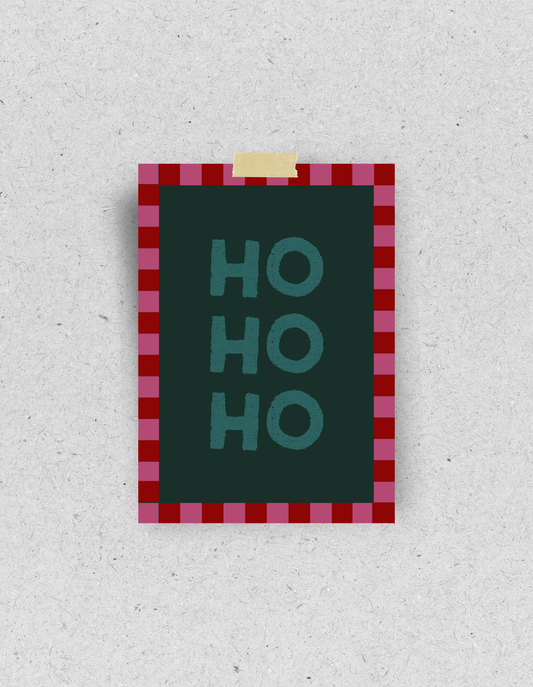 X-Mas Postkarte "Ho ho ho"